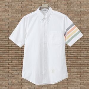 Men's white short sleeve shirt Thom Browne